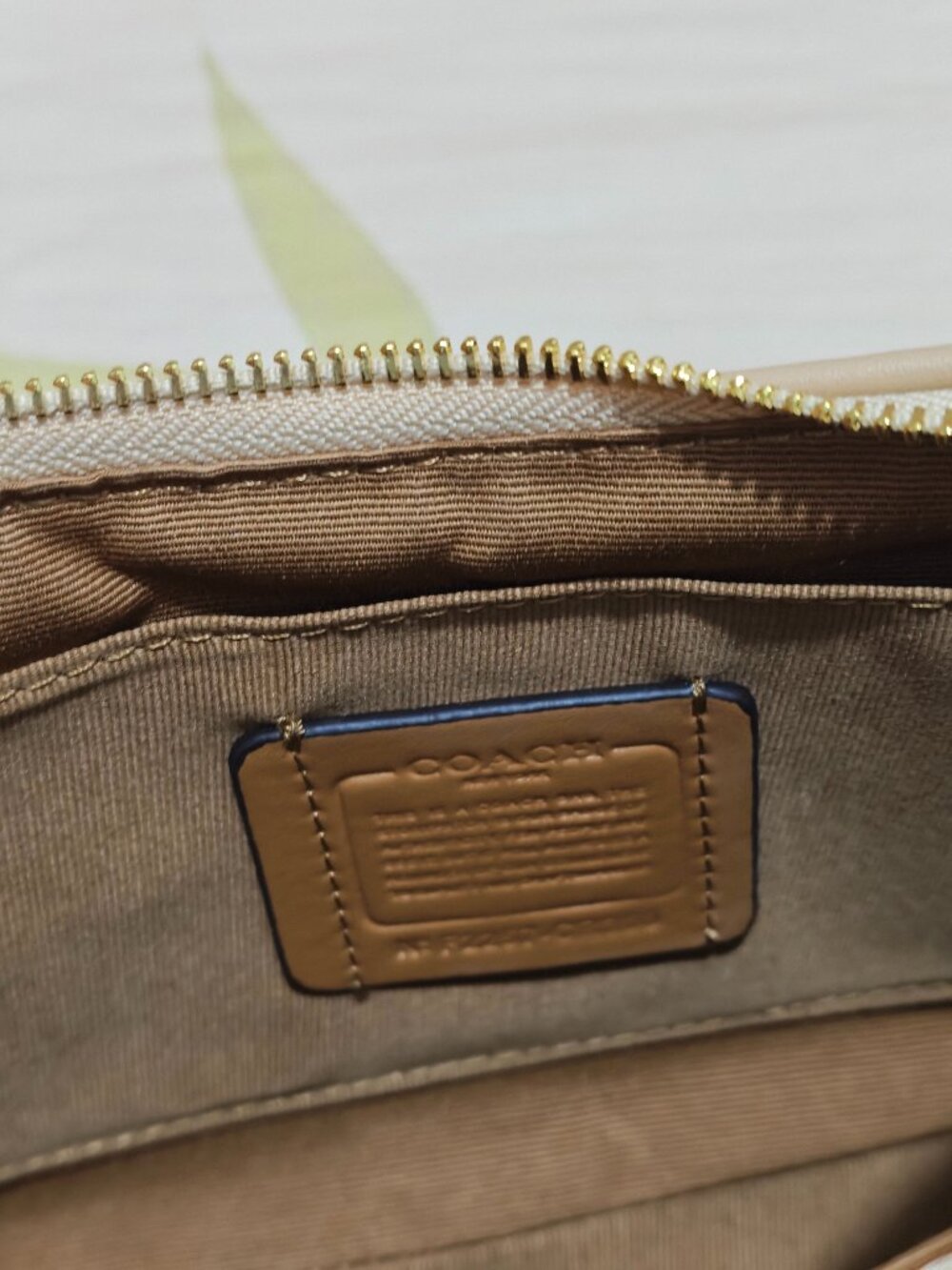 Beige Coach Straw Shoulder Crossbody Bag - Picture 10 of 12